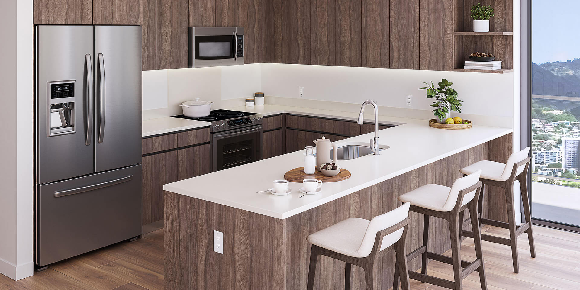 U-shaped kitchen