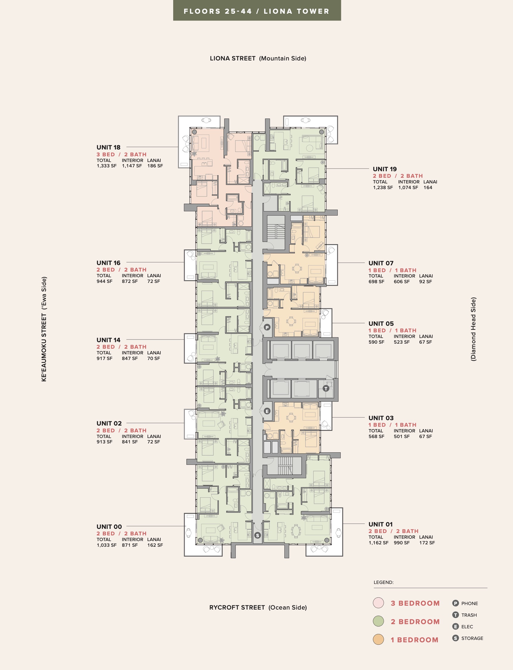 Liona Tower Floor Plans